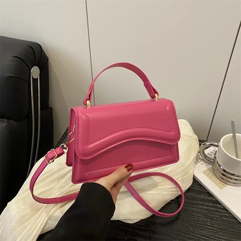 Red French Style Crossbody Bag for Women