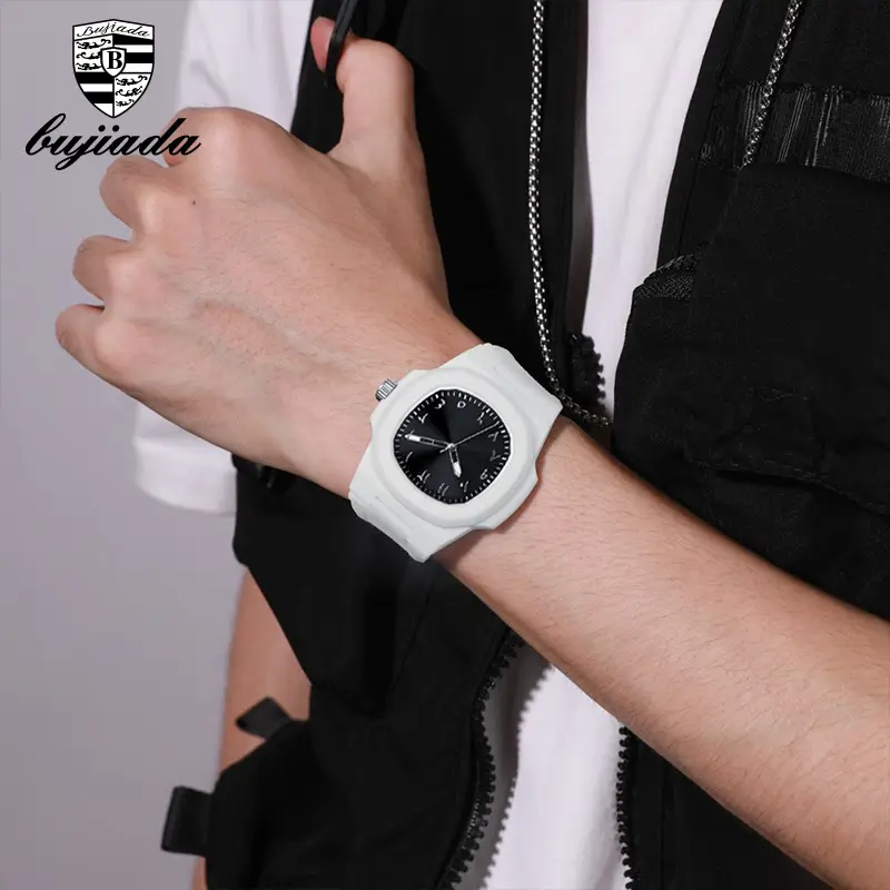 Bujiada White Nautilus Style Quartz Watch for Men - Image 5