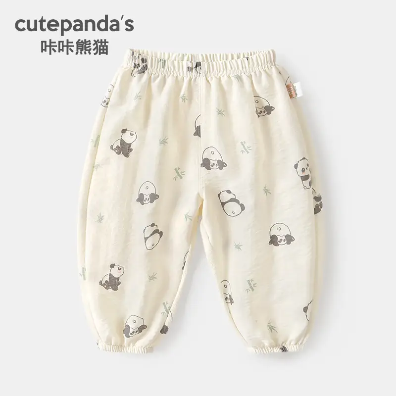 Kaka Panda Bear Print Sleeveless T-Shirt for Girls