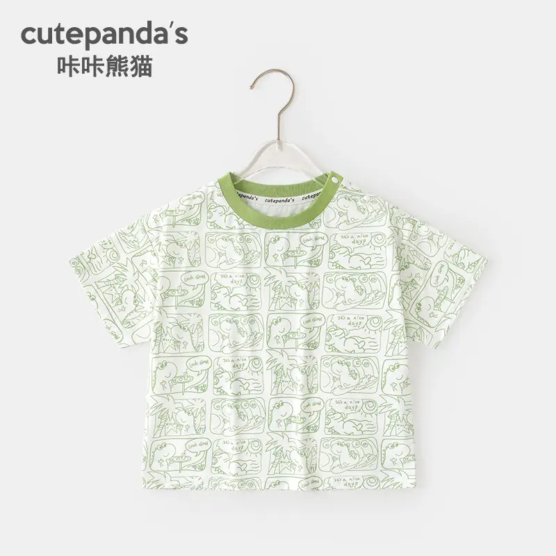 Kaka Panda Bear Print Sleeveless T-Shirt for Girls