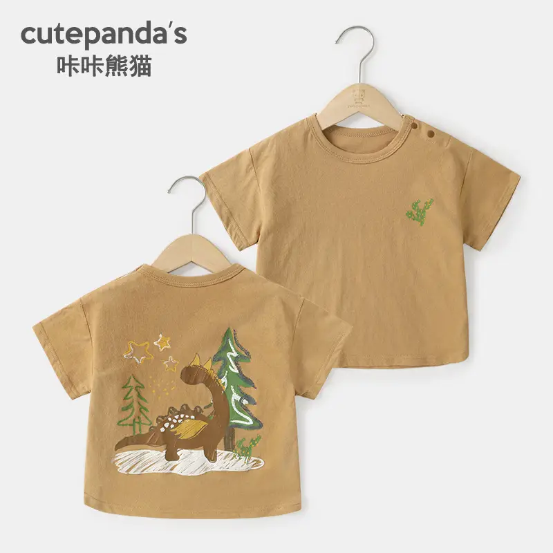 Kaka Panda Bear Print Sleeveless T-Shirt for Girls