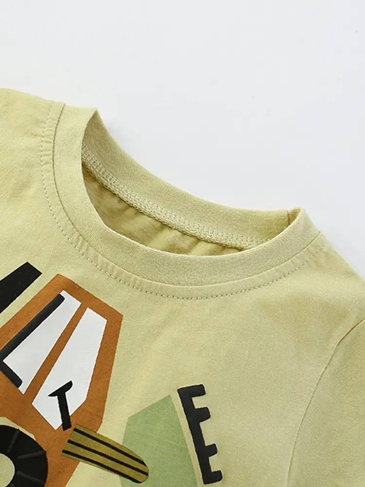 Boys T-shirt Shorts Set Truck Print Summer Wear - Image 3