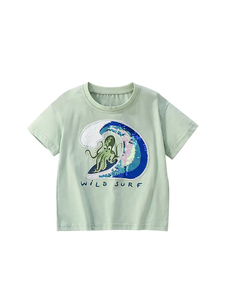 Wild Jure Green Boys T-Shirt Short Sleeve Summer