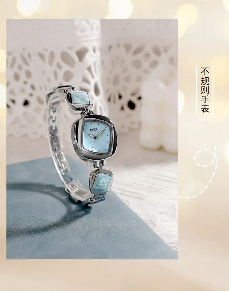 Women's Pink Pearl Quartz Watch with Diamond Bracelet — feature 3