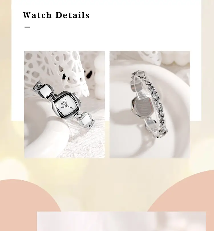 Women's Pink Pearl Quartz Watch with Diamond Bracelet — feature 8