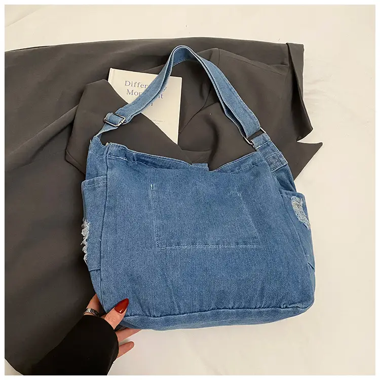 Korean Denim Crossbody Bag Large Capacity Women — feature 6