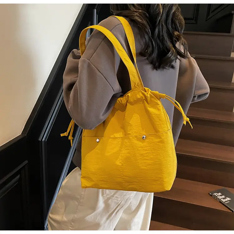 Light Blue Drawstring Shoulder Bag for Women — feature 12