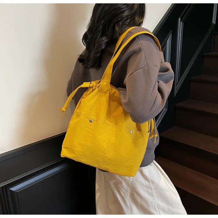 Light Blue Drawstring Shoulder Bag for Women — feature 13