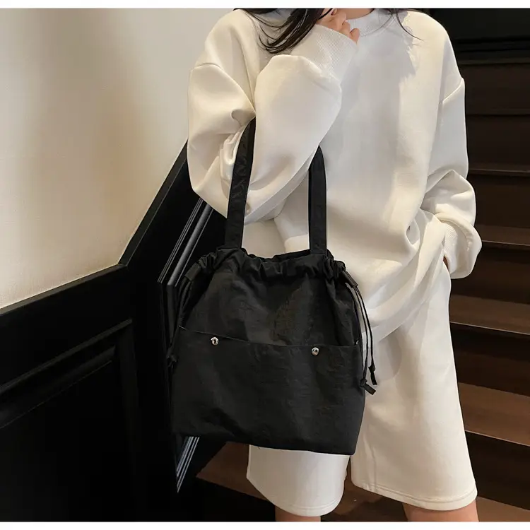 Light Blue Drawstring Shoulder Bag for Women — feature 21