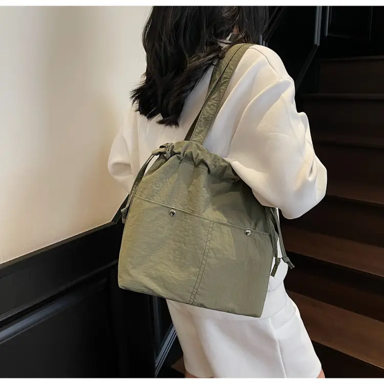 Light Blue Drawstring Shoulder Bag for Women — feature 23