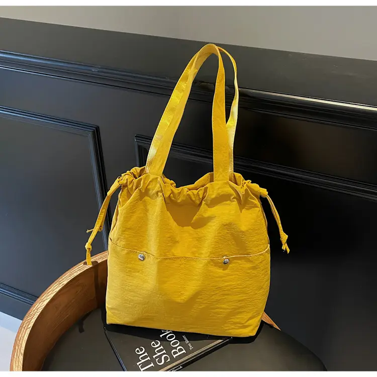 Light Blue Drawstring Shoulder Bag for Women — feature 25