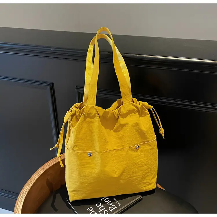 Light Blue Drawstring Shoulder Bag for Women — feature 26