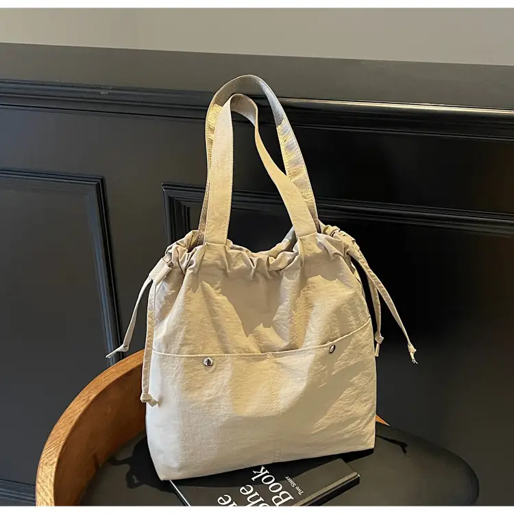 Light Blue Drawstring Shoulder Bag for Women — feature 28