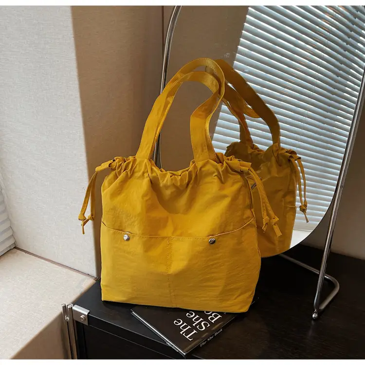 Light Blue Drawstring Shoulder Bag for Women — feature 30