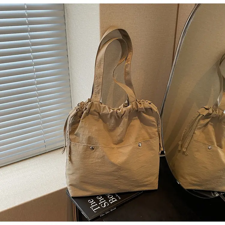 Light Blue Drawstring Shoulder Bag for Women — feature 32