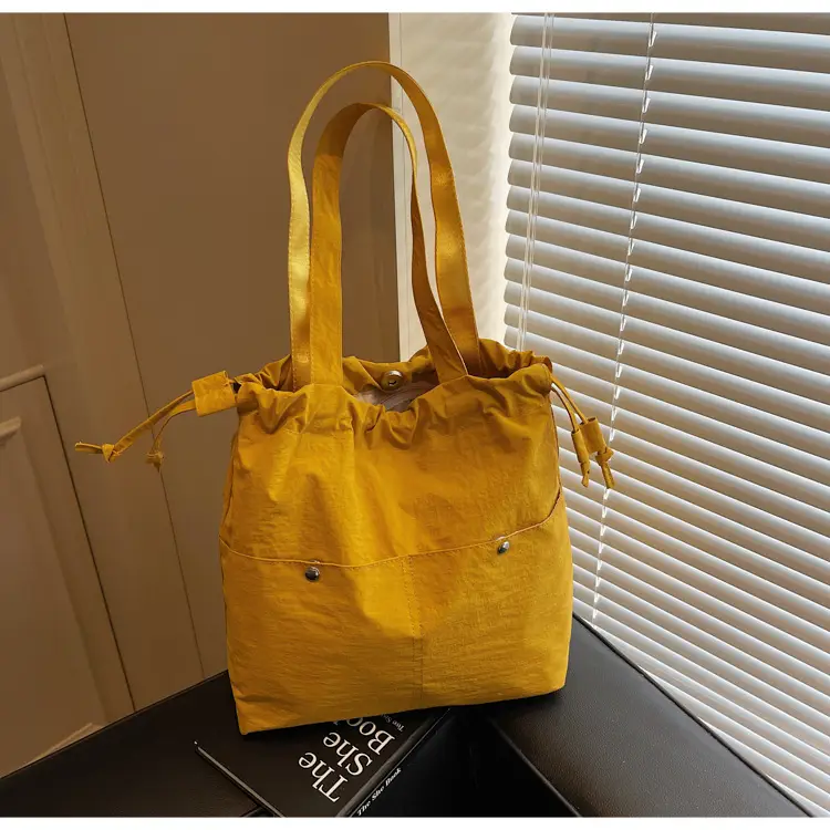Light Blue Drawstring Shoulder Bag for Women — feature 34