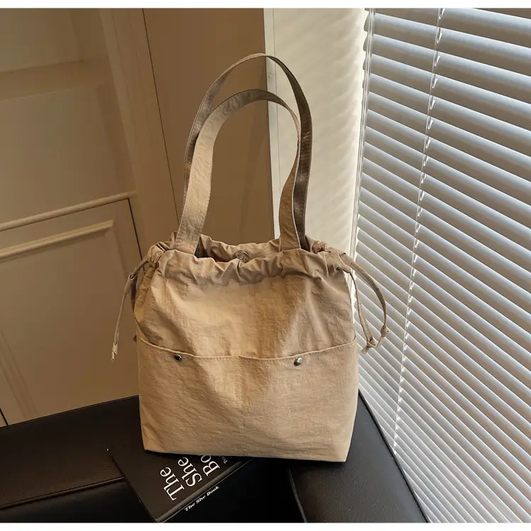 Light Blue Drawstring Shoulder Bag for Women — feature 35