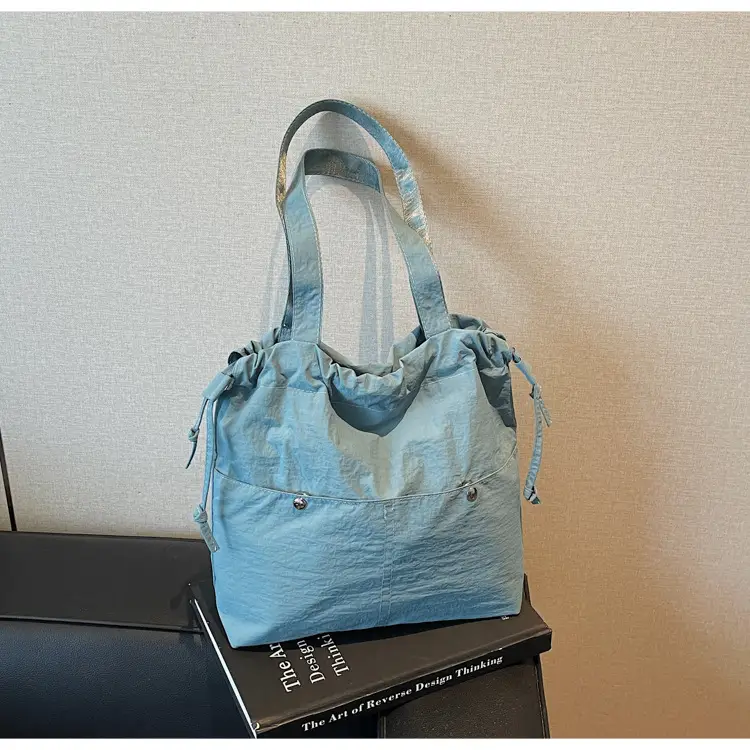 Light Blue Drawstring Shoulder Bag for Women — feature 37