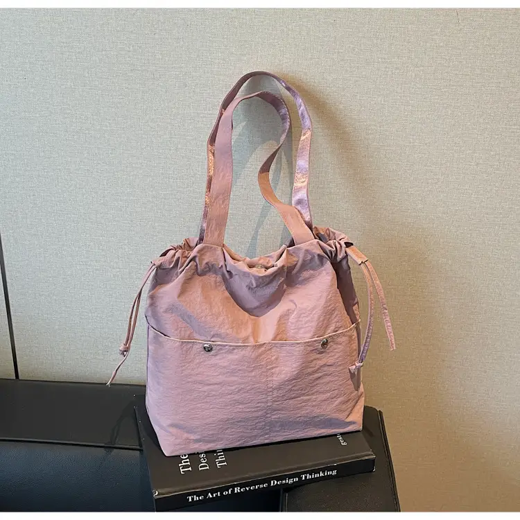 Light Blue Drawstring Shoulder Bag for Women — feature 39