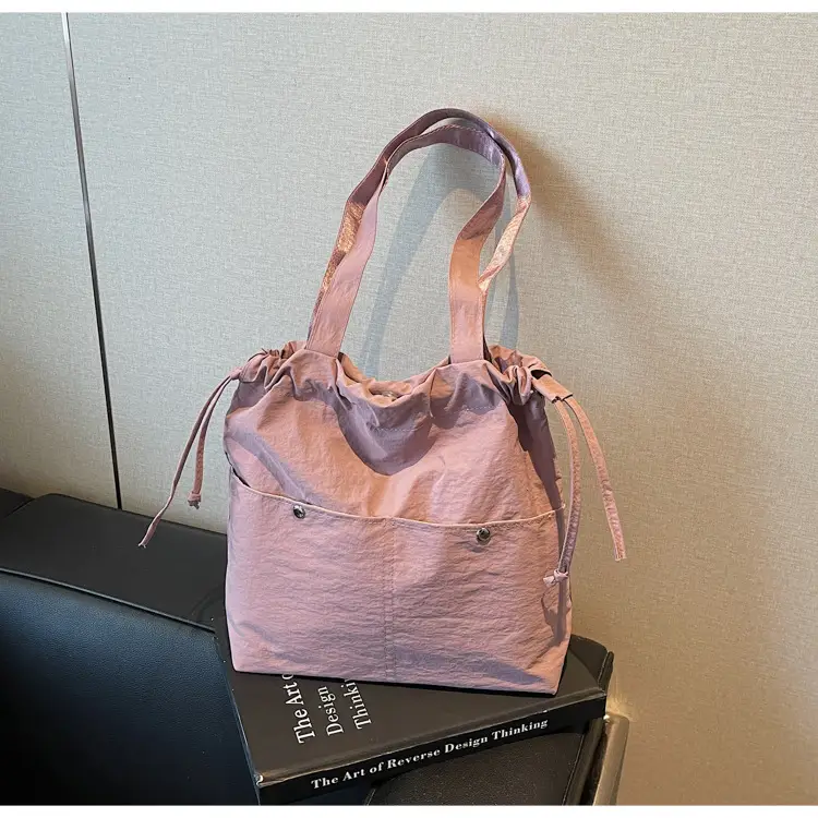 Light Blue Drawstring Shoulder Bag for Women — feature 40