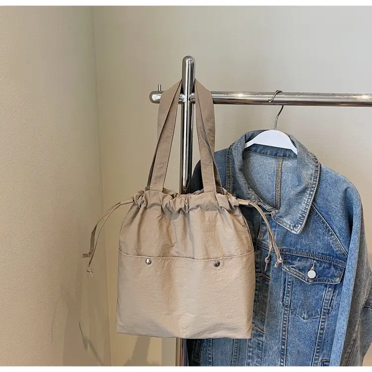 Light Blue Drawstring Shoulder Bag for Women — feature 41