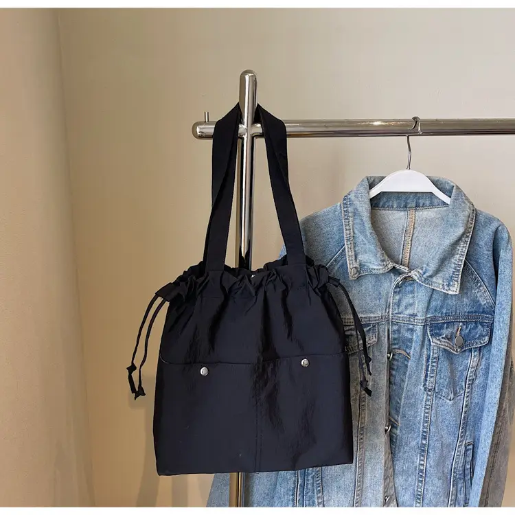 Light Blue Drawstring Shoulder Bag for Women — feature 44
