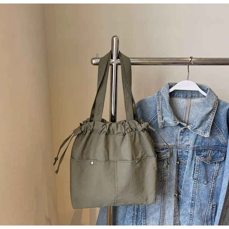 Light Blue Drawstring Shoulder Bag for Women — feature 46