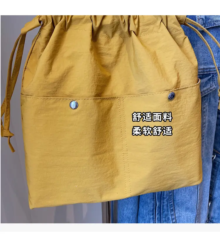 Light Blue Drawstring Shoulder Bag for Women — feature 5