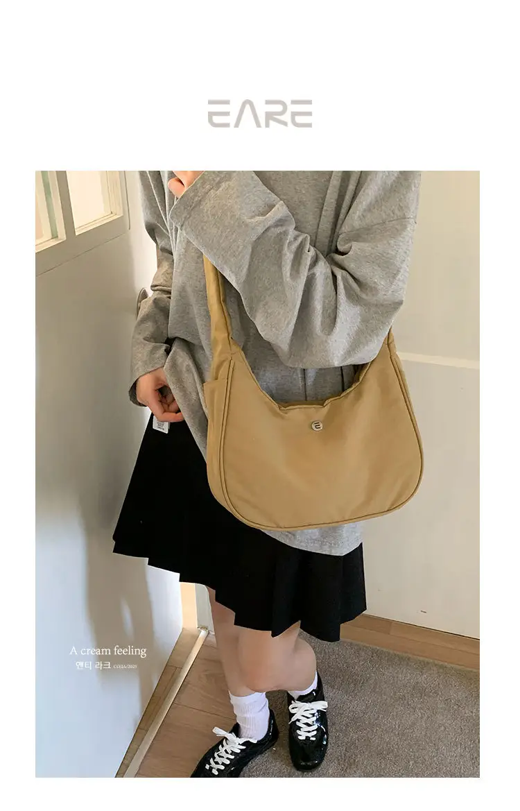 Pink Nylon Shoulder Bag for Women — feature 1