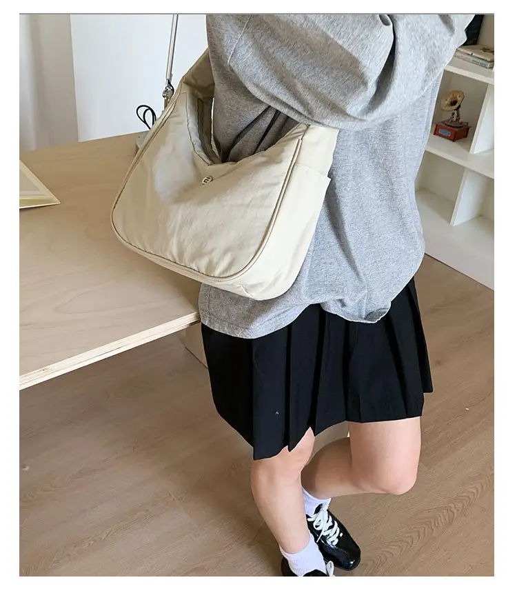 Pink Nylon Shoulder Bag for Women — feature 13