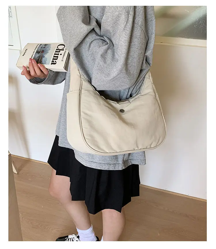 Pink Nylon Shoulder Bag for Women — feature 15