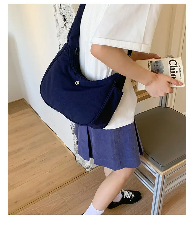 Pink Nylon Shoulder Bag for Women — feature 24