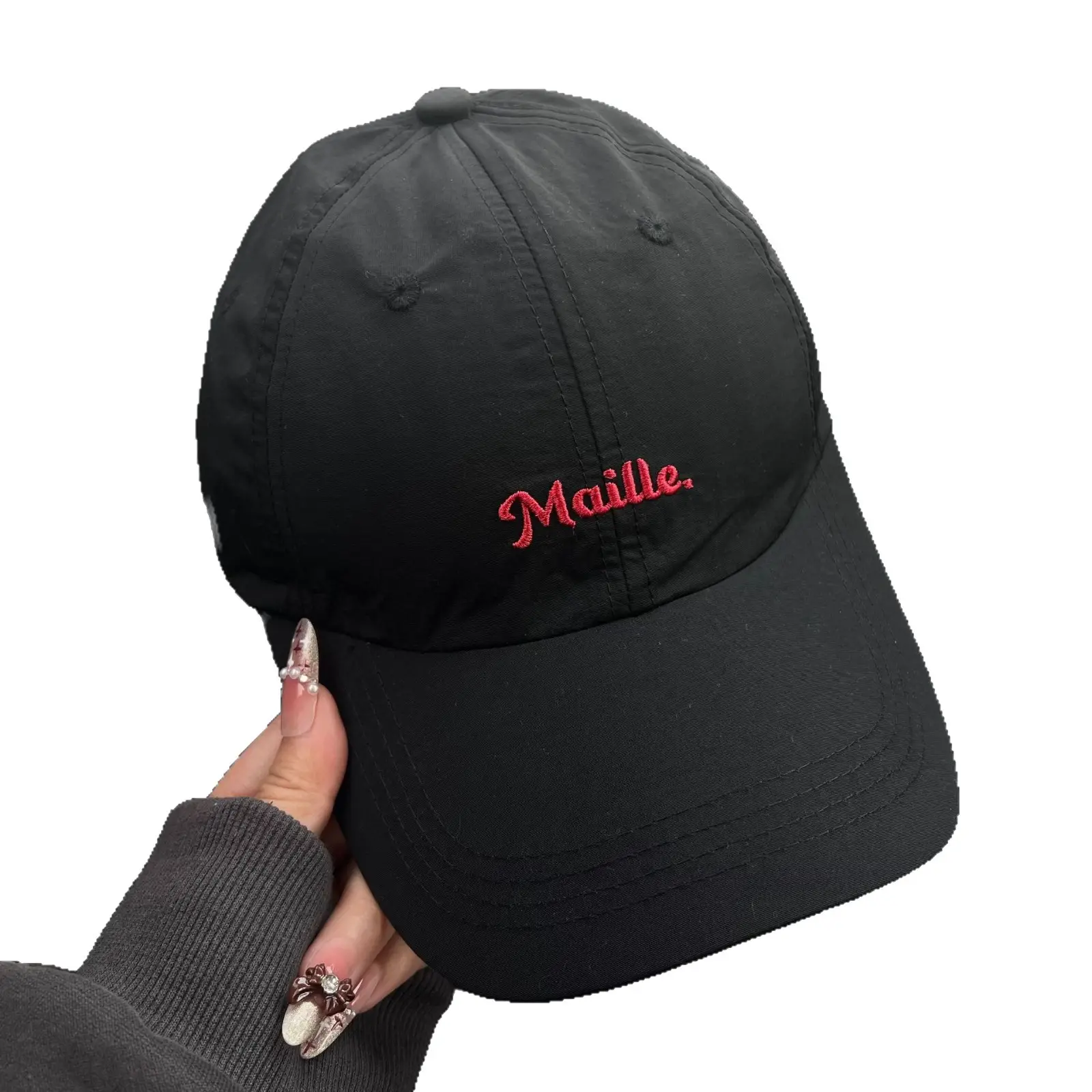Blue Meille Embroidered Baseball Cap for Women