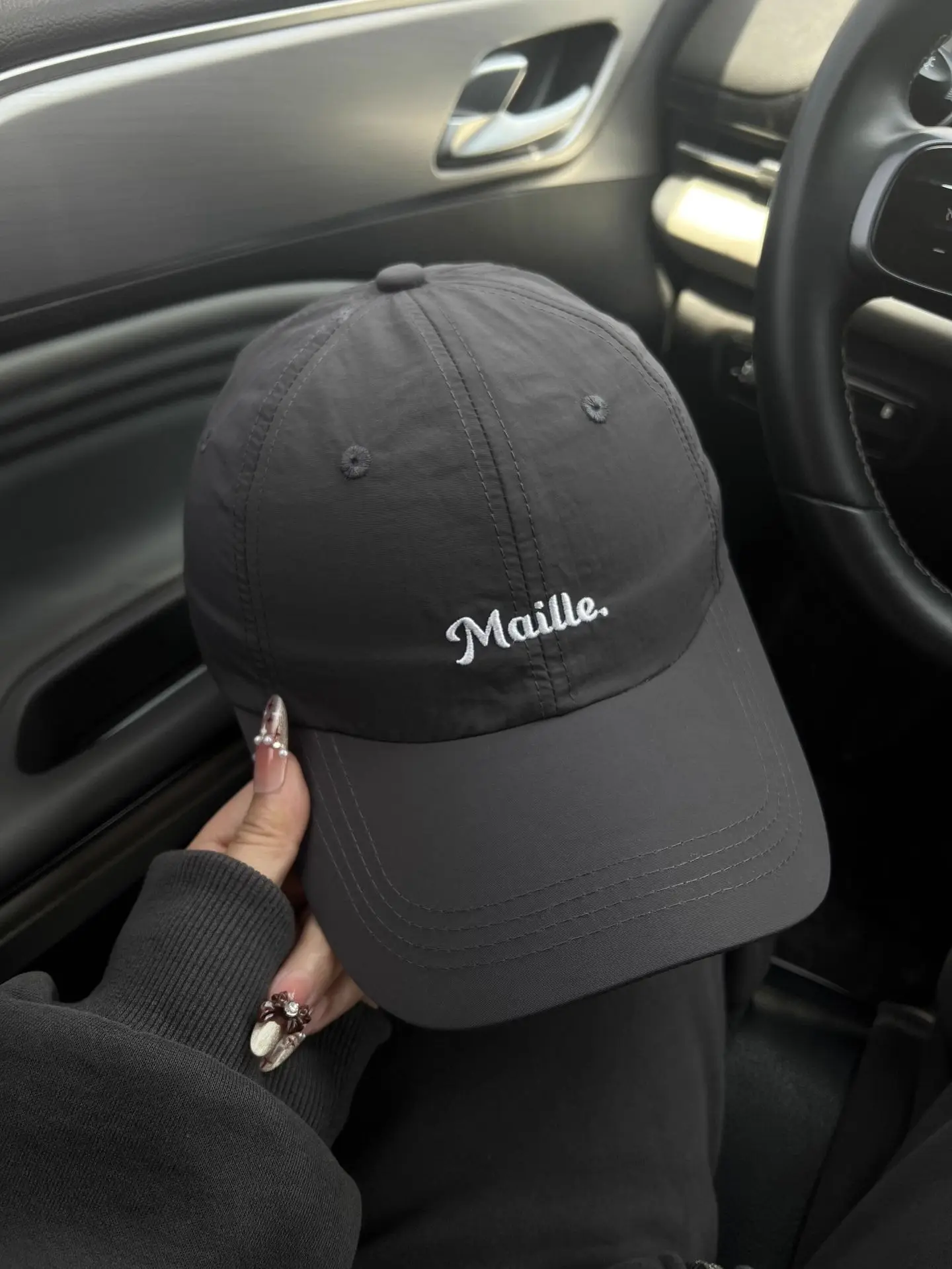 Blue Meille Embroidered Baseball Cap for Women