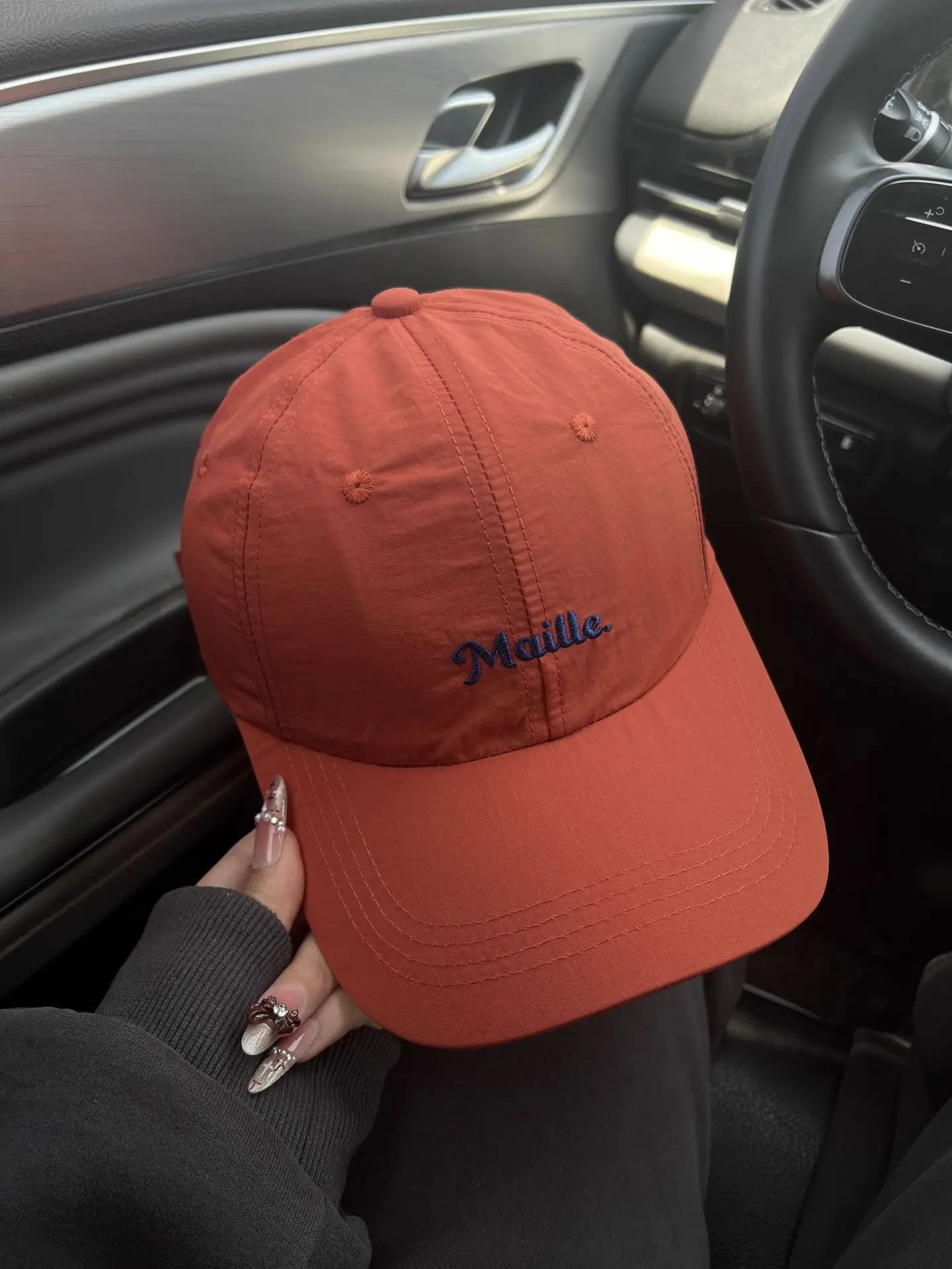 Blue Meille Embroidered Baseball Cap for Women