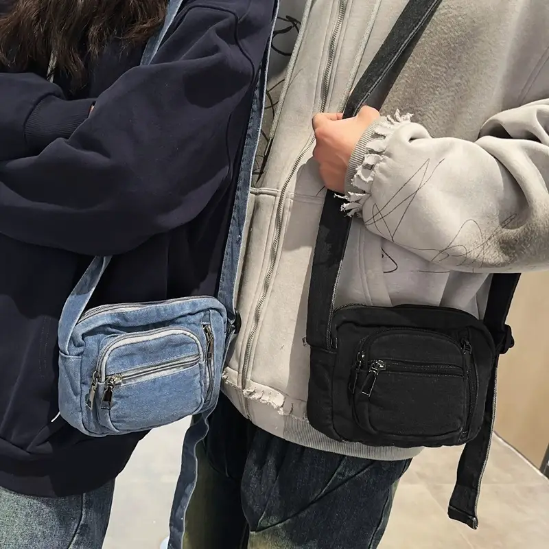 Denim Crossbody Bag for College Students 2025