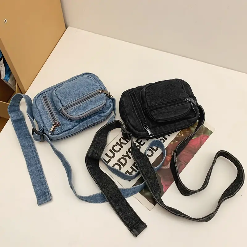 Denim Crossbody Bag for College Students 2025