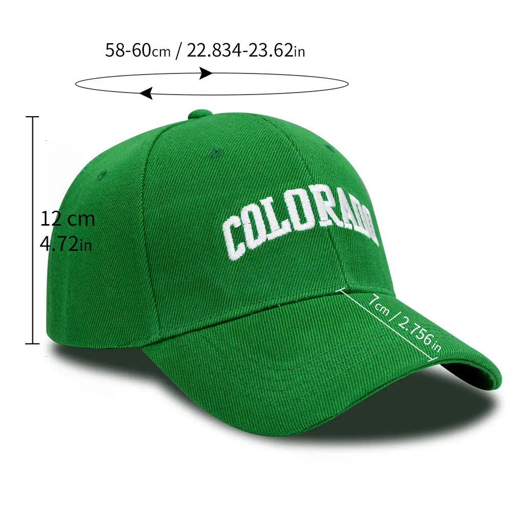 Men's Red Colorado Embroidered Cap — feature 5