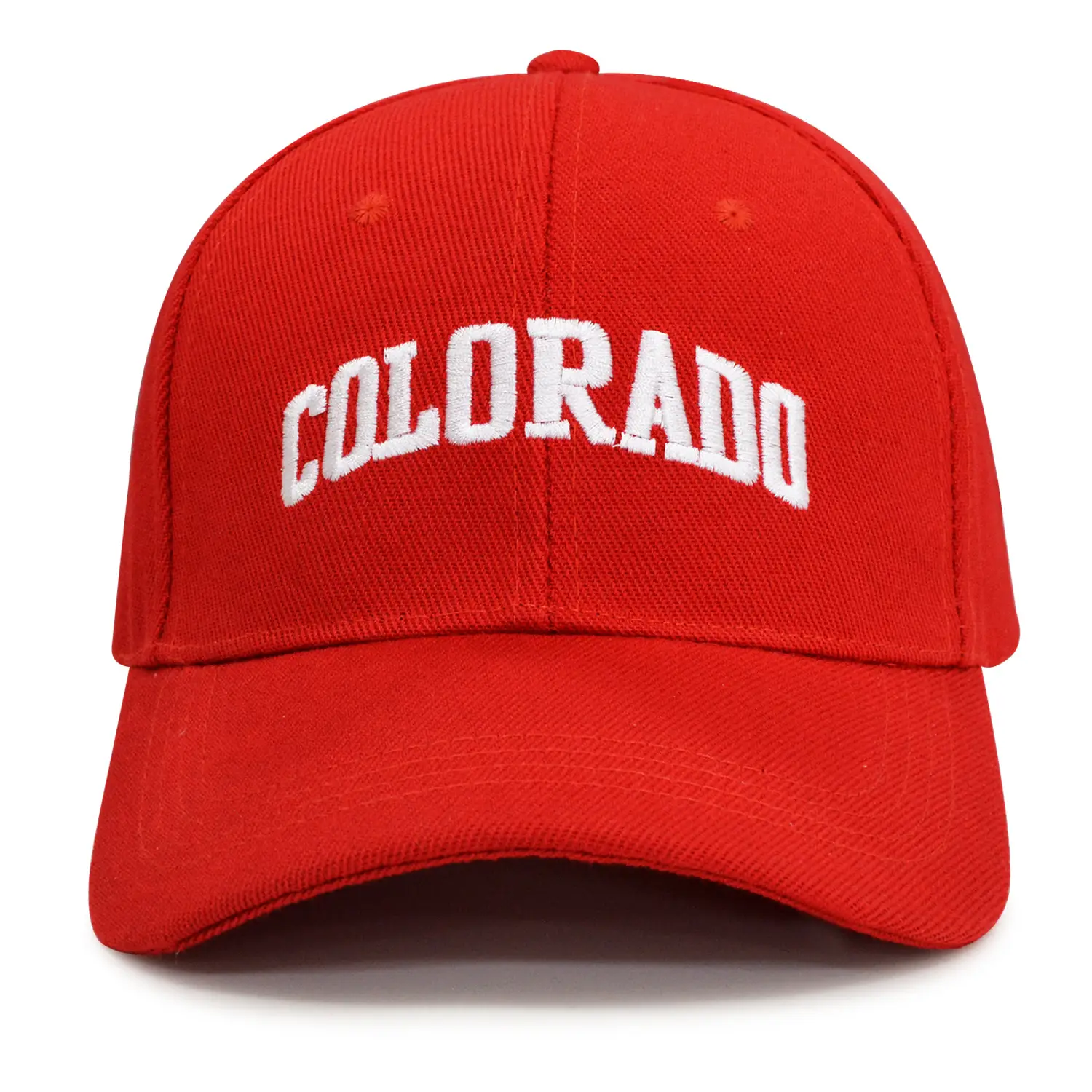Men's Red Colorado Embroidered Cap - Image 3