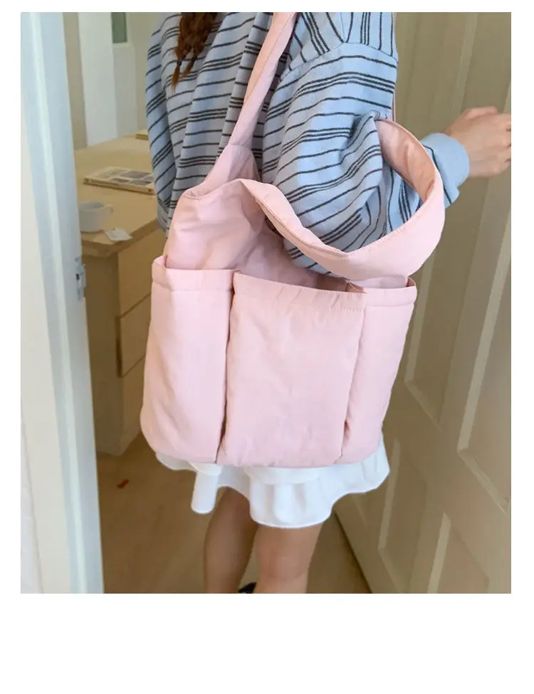 Women's Large Capacity Nylon Tote Bag with 4 Pockets — feature 17