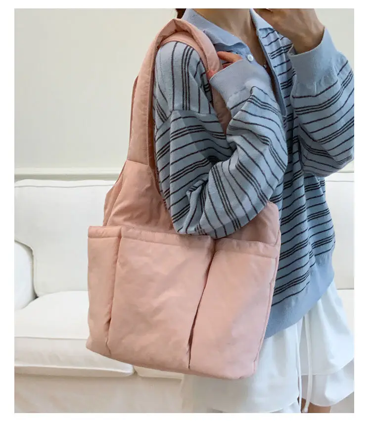 Women's Large Capacity Nylon Tote Bag with 4 Pockets — feature 20