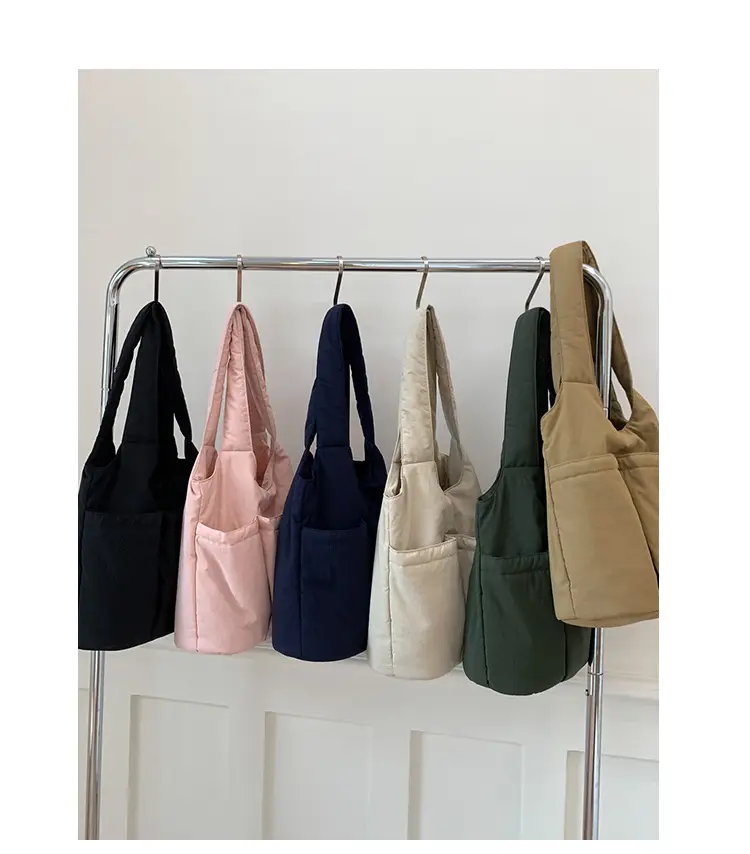 Women's Large Capacity Nylon Tote Bag with 4 Pockets — feature 37