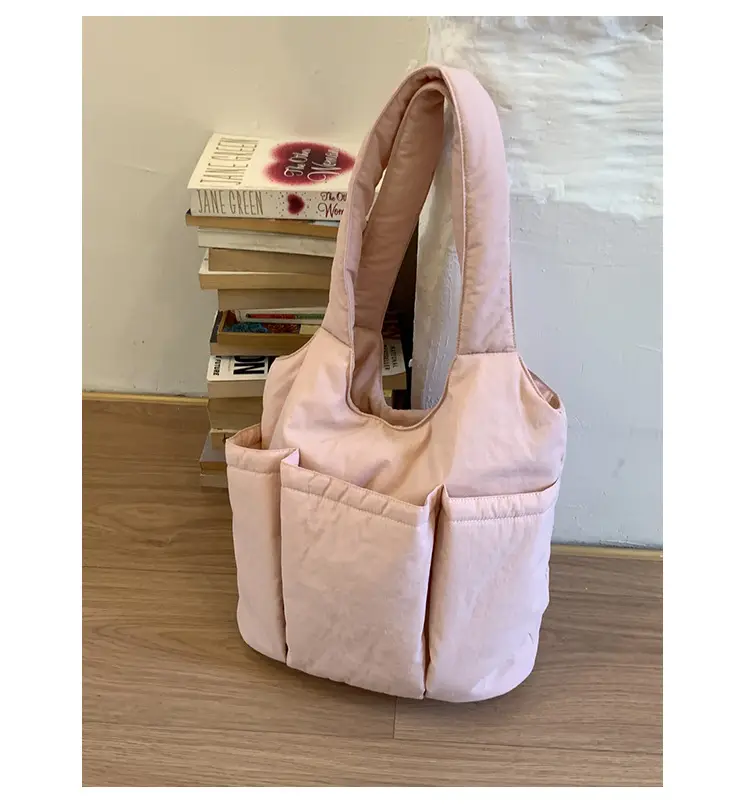 Women's Large Capacity Nylon Tote Bag with 4 Pockets — feature 40