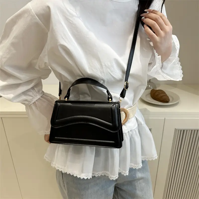 Black Square Shoulder Crossbody Bag for Women 2025 - Image 12