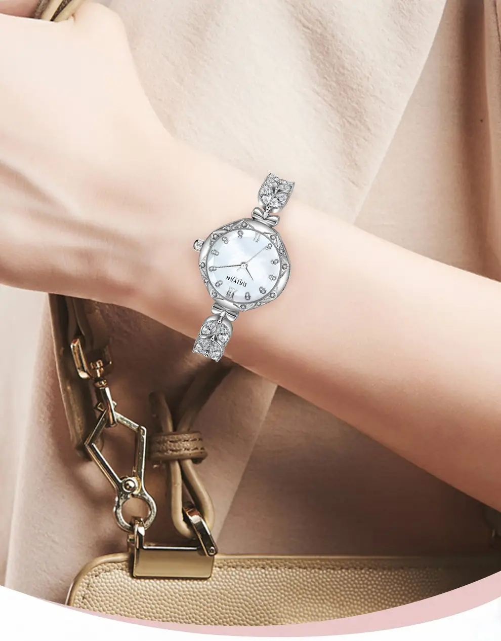 Women's Mermaid Diamond Watch Purple Quartz — feature 7
