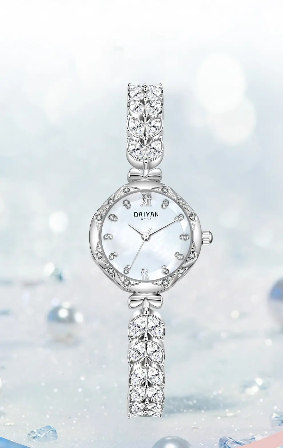 Women's Mermaid Diamond Watch Purple Quartz — feature 8