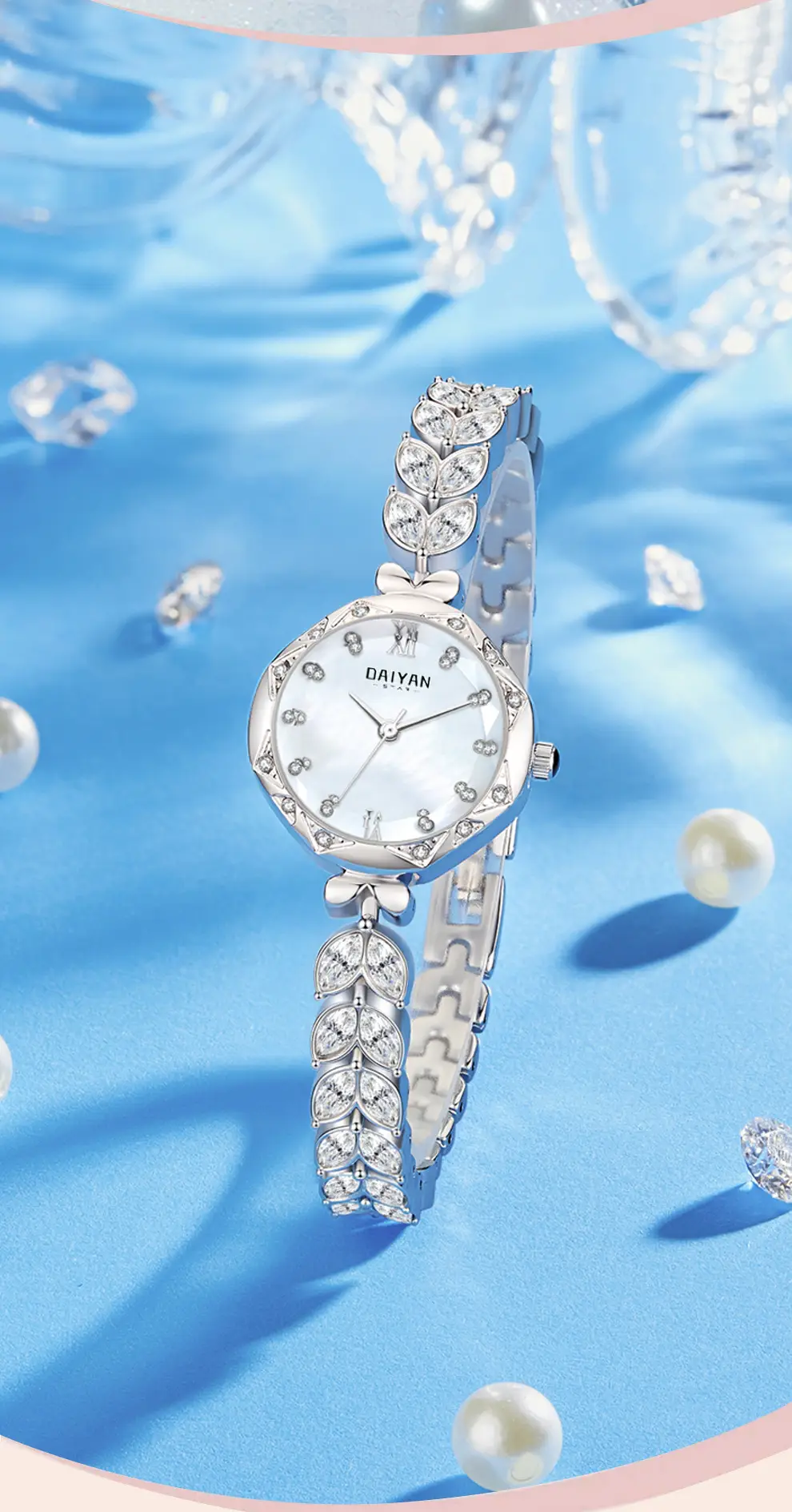 Women's Mermaid Diamond Watch Purple Quartz — feature 9