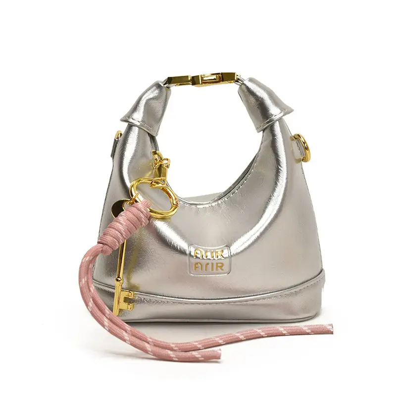 Women's Red Satchel Mini Bag with Gold Chain - Image 2