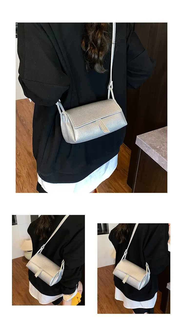 Women's Beige Leather Shoulder Crossbody Bag — feature 10
