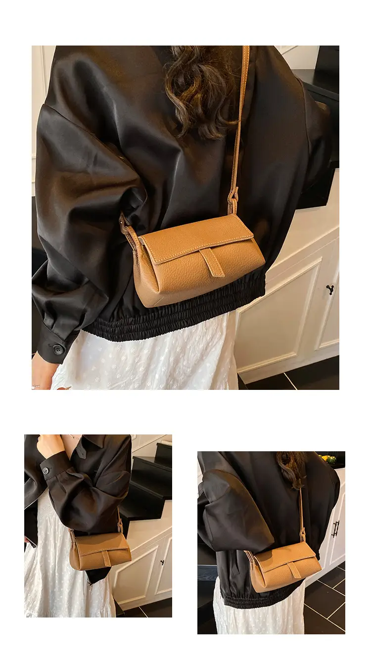 Women's Beige Leather Shoulder Crossbody Bag — feature 11